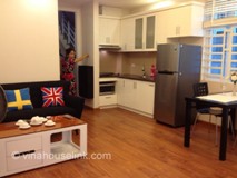 Fully furnished and good service 2 bedrooms apartment for rent near Quan Ngua stadium - area 80m2, 4th floor