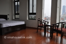 Bright 02 bedrooms serviced apartment in Dich Vong , area 90m2 with elevator 