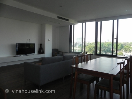 A beatirul and brand new 2 bedroom serviced apartment for rent on Ba Mau lake side - Hai Ba Trung - Hanoi.