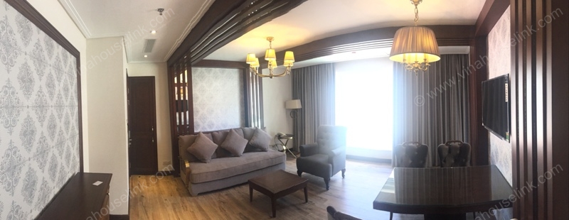 Brand-new 1 bedroom serviced apartment for rent at Hang Chuoi, 70m2 area, 