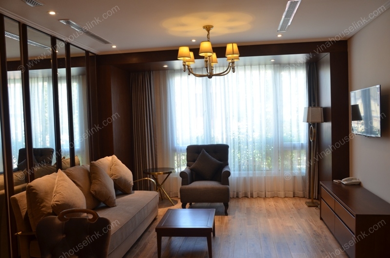 Luxurious brand-new 2-bed apartment for rent at Hang Chuoi, Hoan Kiem Dist, Hanoi