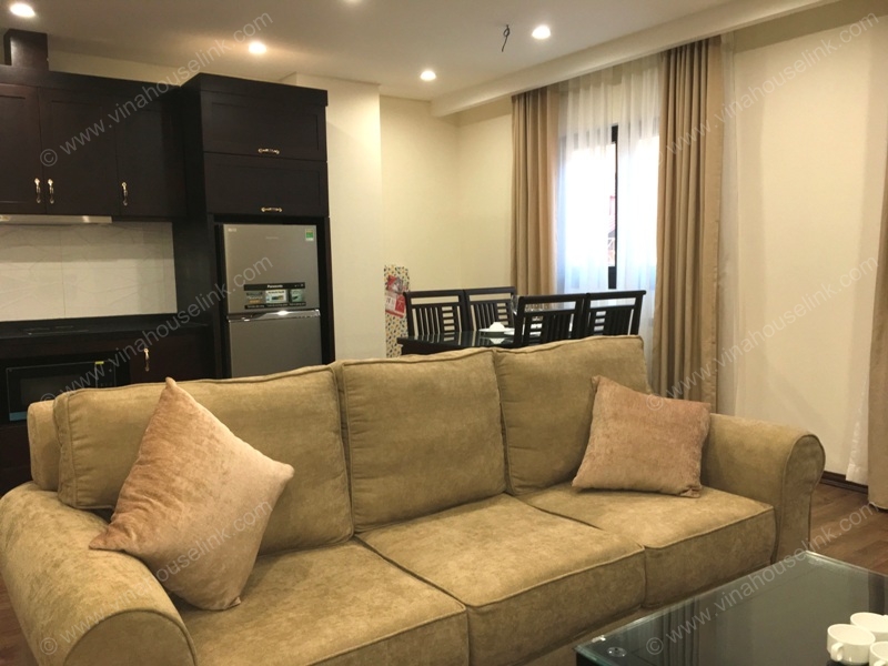Bright, peaceful 1 BEDROOM for rent with full modern furniture on the 5th floor(501), Ho Tung Mau, Ha Noi