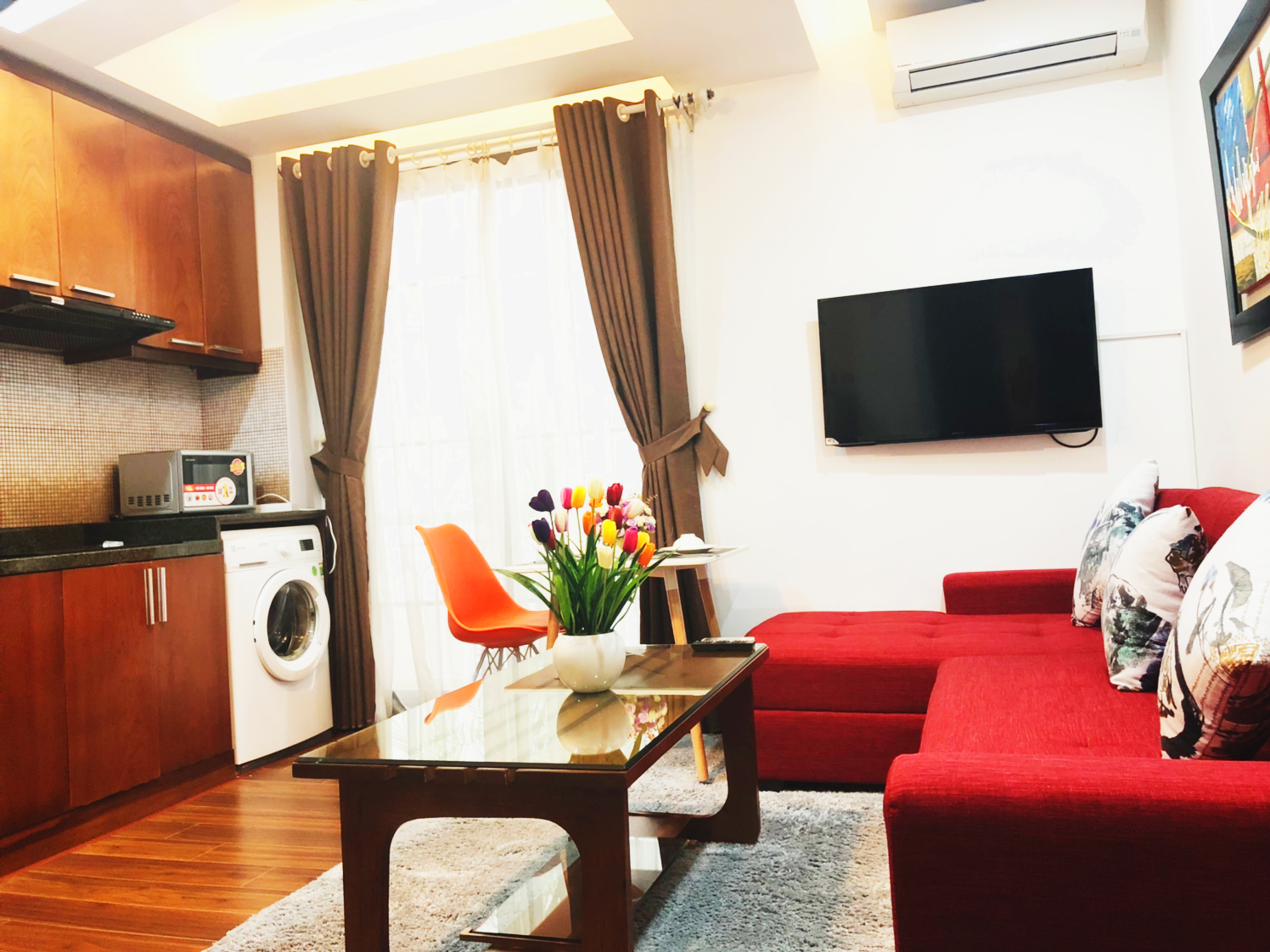 Service apartment 1 bedroom for rent on 4th floor at Dao Tan, Ba Dinh, Ha Noi